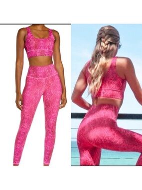 IVL Collective Two (2) Piece Athletic Active Set: Power Bra/Active Leggings Pink